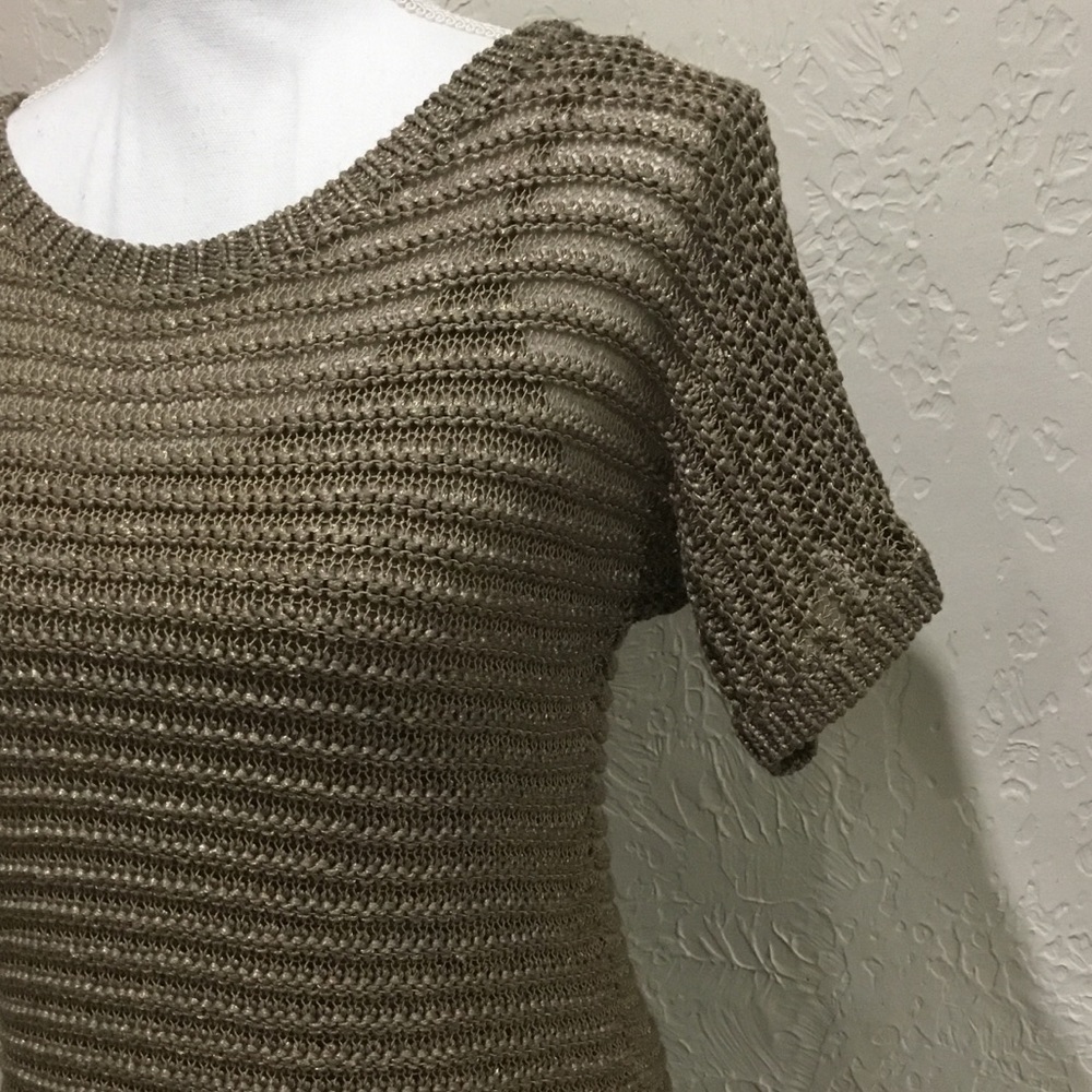 Lauren by Ralph Lauren brown crocheted top size XS